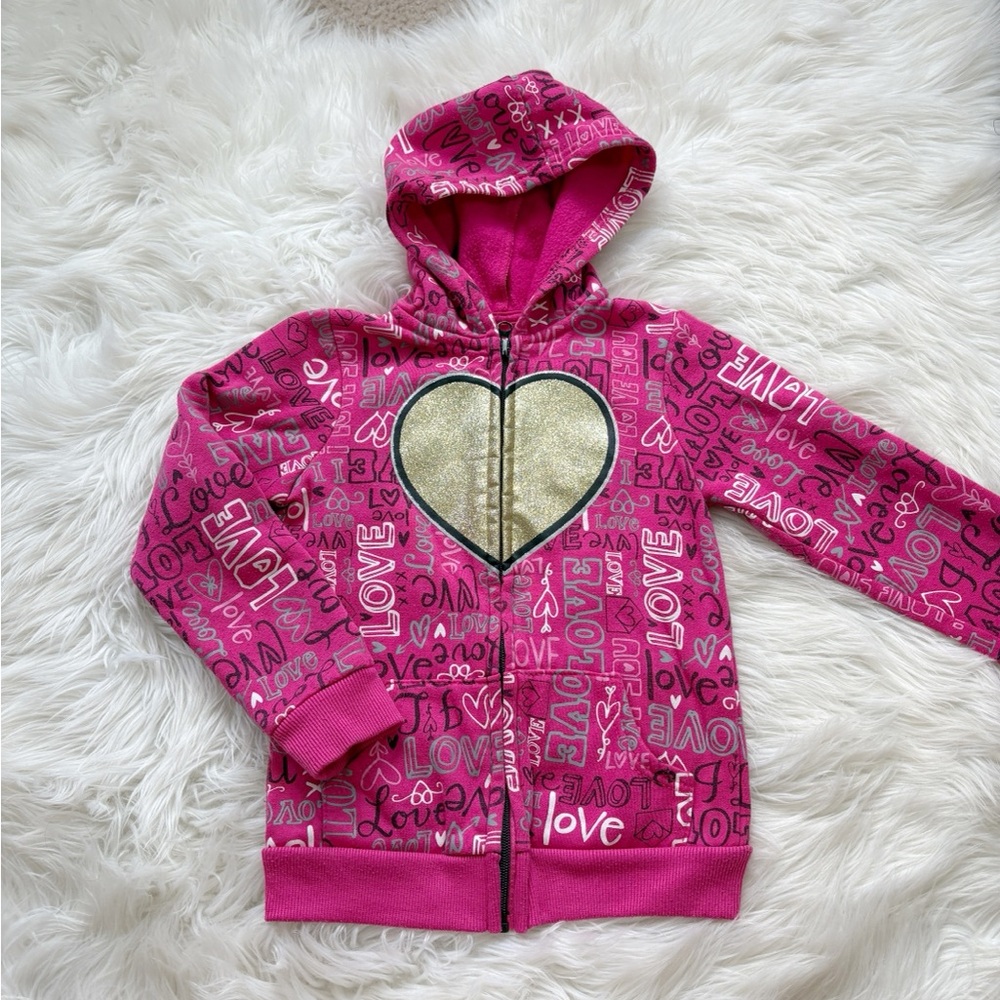 Pink Heart Hoodie for Kids